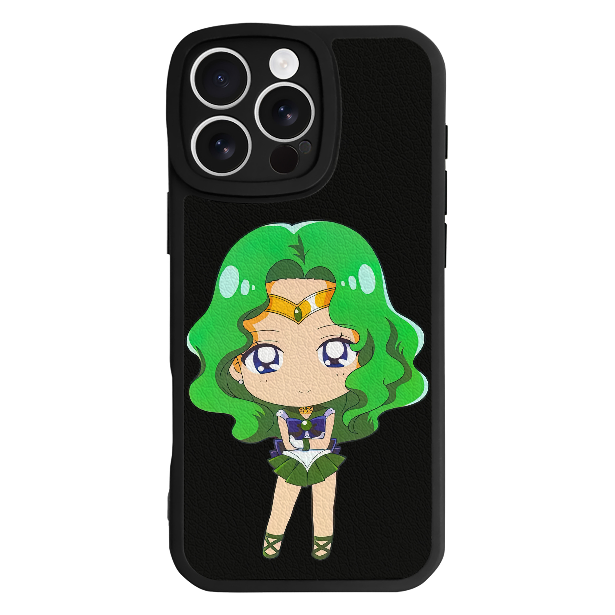 （画像用） 美少女戦士セーラームーン 海王 みちる（かいおう みちる） Sailor Moon Kaiou Michiru 【iPhone 16シリーズ対応】シリコンスマホケース（レザー調） 材質：シリコン